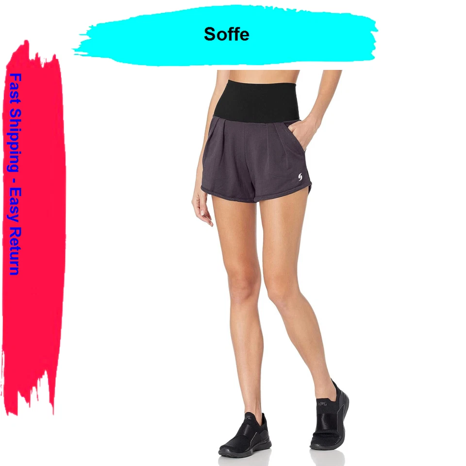 Soffe Curves Juniors Dance Shortie in Black Rinse 2x