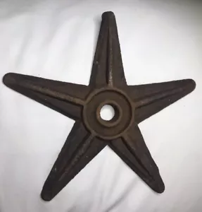 "Placa de anclaje de hierro fundido vintage edificio estrella de 5 lados salvamento arquitectónico 7,5""" - Imagen 1 de 9