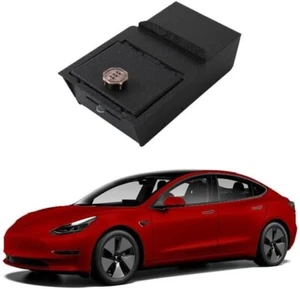Console Safe compatible with Tesla Model Y & 3 (2019-2023) with 3 digit combo lo - Bild 1 von 6