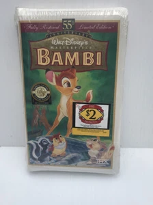 Bambi~VHS~Walt Disney Masterpiece 55th Anniversary Limited Ed~Brand New Sealed - Picture 1 of 5