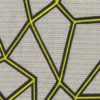Knoll Textiles Arrondissement yellow ,black, gray  Modern Upholstery Fabric - Image 1 of 3
