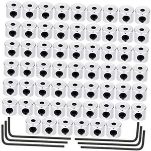 60 Pieces Pin Keepers Locking Clasp Pin Backs Replacement with Wrench (Silver - Picture 1 of 7