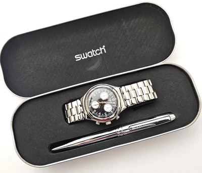 Swatch Irony Chrono 1996 - YCS101P - Irony pen set (Vernissage) - NUOVO - - Immagine 1 di 4
