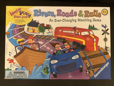DISCOVERY TOYS Ravensburger Rivers, Roads & Rails Matching Game Complete 2011 - Image 1 of 4