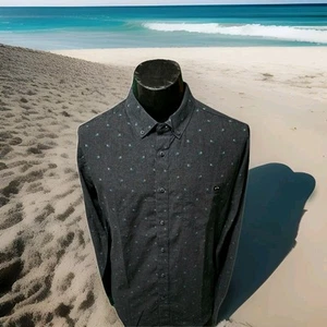 Billabong Surf Manga Larga Abotonada ~ Gris ~ Hombre Mediano - Imagen 1 de 4
