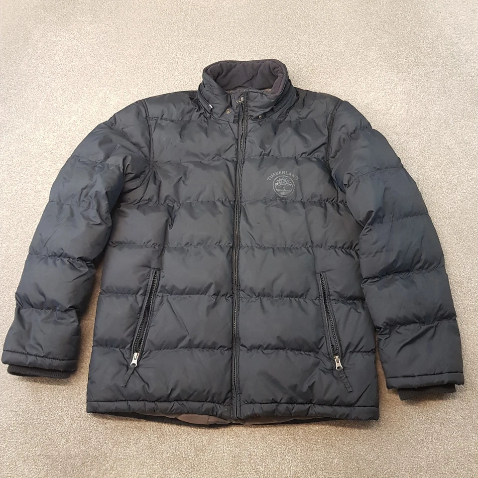 Timberland Mens Jacket Medium Blue Navy Puffer Quilted Padded Outdoors Coat - Image 1 of 4