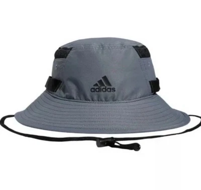 adidas Victory III Bucket Hat Size L/XL Gray Men's UPF 50 Sun Protection NEW - Image 1 of 4
