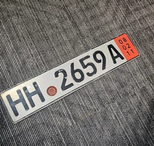 German Vehicle License Plate HH 2659A Craft Mancave Decor Garage Hamburg - Picture 1 of 5