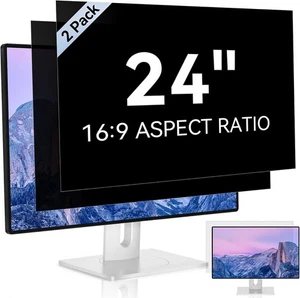 2er Pack 24′′ Sichtschutzfilter - 16:9 Entspiegelt Blaulicht & Sichtschutz - Bild 1 von 12