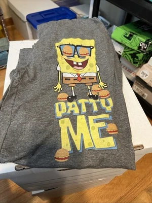 Nickelodeon Bob Esponja Pantalones Cuadrados Patty Me Lounge Pijama Pantalones Talla Pequeña Gris Foto 1 de 4