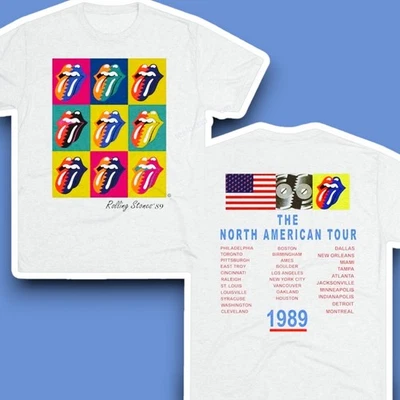Rolling Stones Steel Wheels North American Tour 1989 Shirt Gift for Fans All Siz - Image 1 of 4