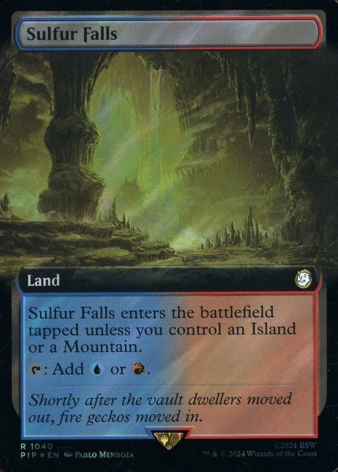 Sulfur Falls Extended Art NM Surge Foil Magic the Gathering Card - Image 1 of 1