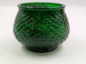Vintage E.O. Brody Co. Smaragdgrün Breitrand Vase Schale Übertopf Schuppenmuster G1 - Bild 1 von 3