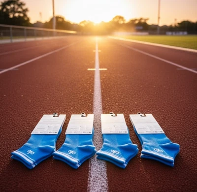 NUEVO CON ETIQUETAS 4 pares de calcetines ALO Yoga unisex media tripulación retro azules. Talla L Foto 1 de 4