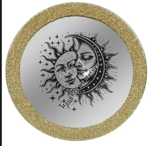 Sun And Moon Laser Etched Engraved Personalized Mirror - Picture 1 of 1