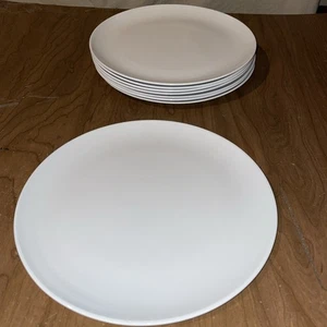 Centura by Corning White Coupe All White Dinner Plate 10" Set of 8 - Picture 1 of 5