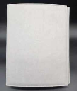 Gray Business Professional Faux Leather Portfolio Organizer Trifold Binder - Picture 1 of 10