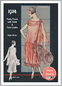 1920s Flapper Party Dress Sewing Pattern - Downton Era