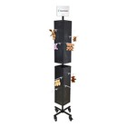 16X16X66" Rotating Metal Pegboard Magnet Floor Display Souveniors Keychains Gift