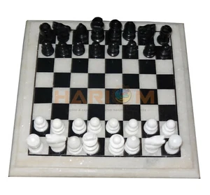 12" Marmor Schachspiel mit handgefertigten 2" King Size Schachfiguren bestes Spiel Geschenk H010 - Bild 1 von 7