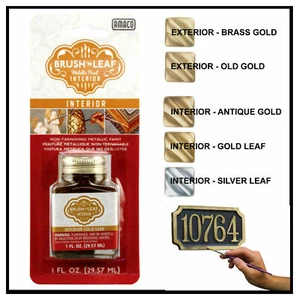 Amaco Brush n Leaf Metallic Finish 5 Colors Available Interior & Exterior 30ml - Picture 1 of 2