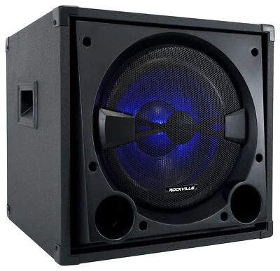 Rockville BASS BLASTER 12 12" 800w Alimentado Home Audio Subwoofer Teatro Sub Foto 1 de 4