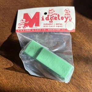 VINTAGE 1950's MIDGE TOY JUNIOR SIZE PASSENGER BUS-ORIGINAL PACKAGE-MADE IN USA - Picture 1 of 5