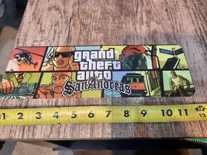 Letrero metálico GTA San Andreas Grand Theft auto videojuego carpa pancarta 4x12 - Imagen 1 de 1