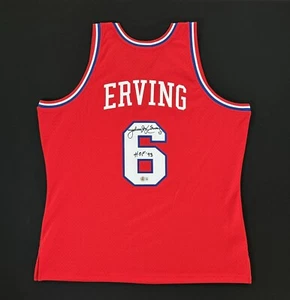 Julius Erving Signed 76ers Mitchell & Ness Swingman Jersey Beckett BAS HOF 93 - Picture 1 of 5