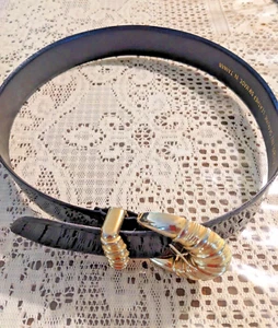 Cintura piccola Milor 487 vera pelle verniciata nera - Foto 1 di 4
