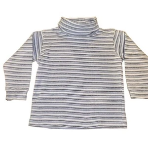PolkaTots blau/weiß Glitzer Streifen Mädchen Rollkragen - 3T - Bild 1 von 3