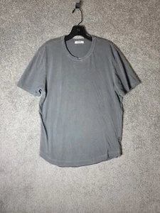 Buck Mason Mens L Curved Hem Tee Faded Gray Wash Loose Thread Made in USA - Picture 1 of 22