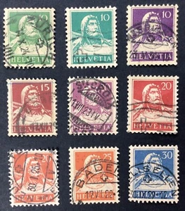 SWITZERLAND STAMPS, WILLIAM TELL 1914, VERY GOOD USED, SEE DESCRIPTION - Picture 1 of 6