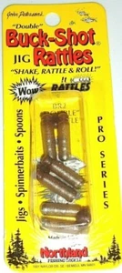 Northland Tackle "Double" Buck-Shot Jig Rattles (Pumpkin-3/pk) - Picture 1 of 1