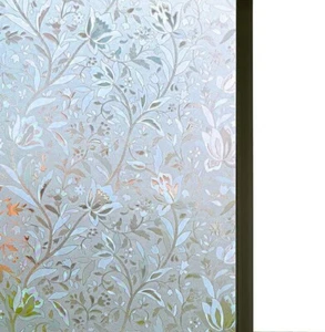 NIVIY 3D Static Cling Window Film, Self-Adhesive Flower Privacy Covering - Picture 1 of 6