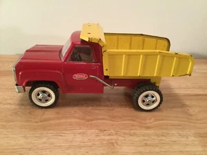Vintage Tonka Muldenkipper 60er Jahre Pressstahl rot & gelb 14" Top Zustand. - Bild 1 von 12