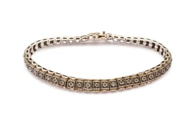 Brazalete Ross Simons de plata de ley 925 diamantes 7,5" W2 Foto 1 de 4