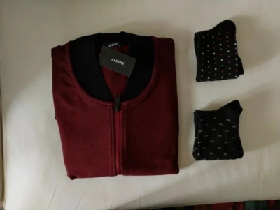 Suéter cárdigan cremallera completa ALFANI para hombre talla XL ¡¡con calcetines!!! Foto 1 de 4