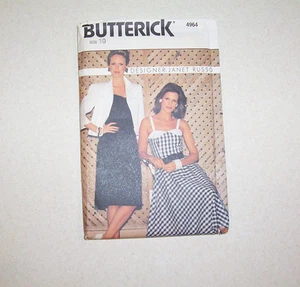 Vestido de sol y chaqueta para mujer Butterick sin cortar con patrón de costura #4964 - Imagen 1 de 2