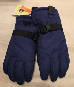 All in Motion NWT Kids' 8-14 Navy Blue Insulated Waterproof Sports Ski Gloves - Picture 1 of 5