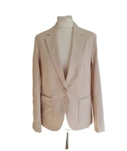 UNIQLO X THEORY WOMENS CREAM LIGHTWEIGHT BLAZER JACKET. SIZE XS/UK 6-8. - Picture 1 of 15