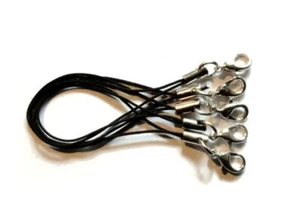 10 Bänder/Band - schwarz - für Anhänger: Charm/Handy/USB-Stick/Schmuck *neu* - Bild 1 von 2