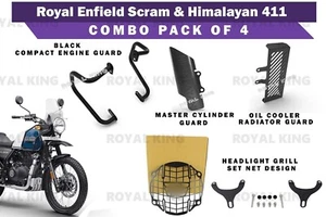 Royal Enfield Himalayan & Scram 411 "Compact Engine Guard Combo Pack of 4" - Picture 1 of 13