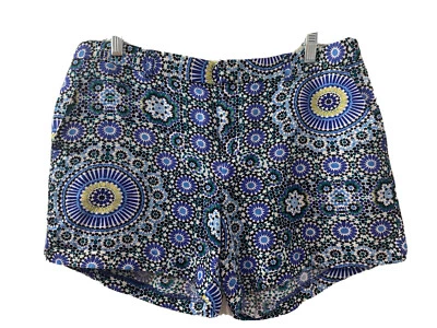 Pantalones Cortos Banana Republic Para Mujer Talla 8 Geométrico Azul Amarillo Verde Negro Foto 1 de 4