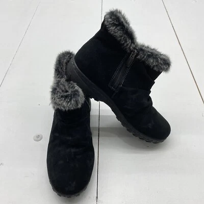 Botas de nieve de invierno Khombu Bonnie negras mezcla de gamuza piel sintética para mujer talla 9” Foto 1 de 4