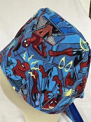 Men/Women Surgical Scrub Cap Lined  Spider  100% Cotton - Image 1 of 3
