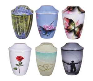 Large Cremation Ashes Urn Adult Memorial Iron Urn Various Designs FREE ASHES BAG - Picture 1 of 18