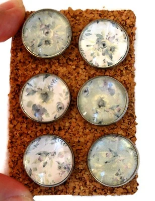 Blue Rose Decorative Push Pins Thumb Tacks for Cork Board Handmade Office - Image 1 of 2