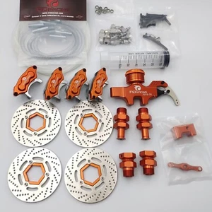 FID Racing 4 Wheel Hydraulic Disc Brake System for HPI KM Rovan baja 5B RC CAR - Picture 1 of 8