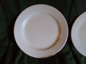2 Vintage Green Stripe Homer Laughlin Restaurant Ware Plates 9" #YS17-06 - Picture 1 of 4